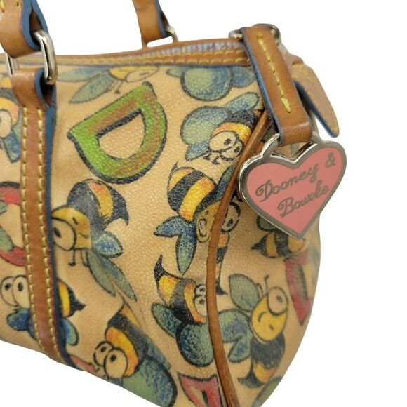 Vintage Dooney & Bourke Shoulder Bag Novelty Spelling Bumble Bee Whimsical - Picture 6 of 16